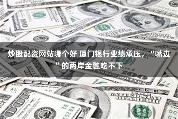 炒股配资网站哪个好 厦门银行业绩承压，“嘴边”的两岸金融吃不下